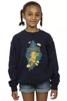 Толстовка Shazam Fury Of The Gods Golden Animal Bolt DC Comics, темно-синий