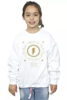 Толстовка Shazam Fury Of The Gods с золотой спиралью на груди DC Comics, белый