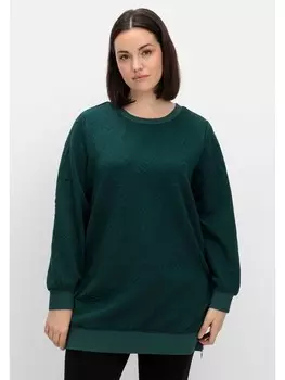 Толстовка sheego, цвет tiefgrn