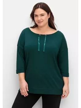Толстовка sheego, цвет tiefgrn