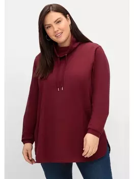 Толстовка sheego, цвет weinrot