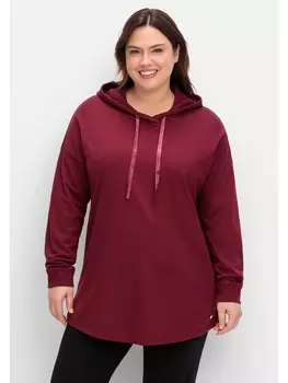 Толстовка sheego, цвет weinrot