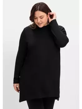 Толстовка sheego Longshirt, черный