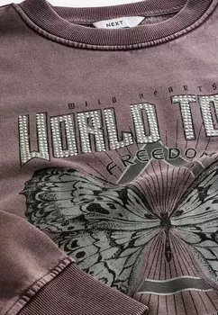 Толстовка SHOULD CREW NECK TOUR GRAPHIC REGULAR FIT Next, фиолетовый