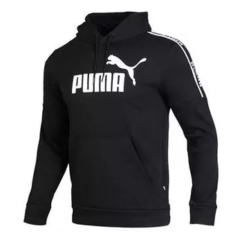 Толстовка shoulder fleece lined knit black Puma, черный