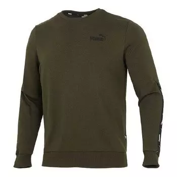 Толстовка side sports round neck pullover green Puma, зеленый