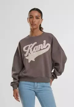 Толстовка SIGNATURE STAR LOGO CREW Karl Kani, серо-коричневый