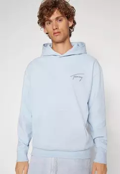 Толстовка Signature Tommy Jeans, цвет breezy blue