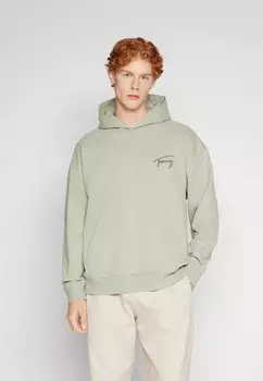 Толстовка Signature Tommy Jeans, цвет faded willow