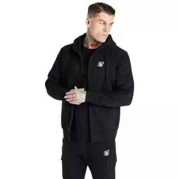 Толстовка Siksilk Essential Funnel full zip, черный