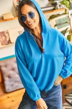 Толстовка - Синий - Классический крой Olalook, синий