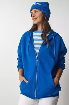 Толстовка - Синий - Oversize Happiness stanbul, синий