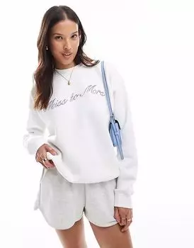 Толстовка Six Stories Miss to Mrs цвета слоновой кости