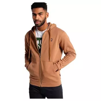 Толстовка Six Valves Kanguro Logo Full Zip, коричневый