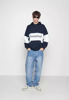 Толстовка SKATER SERIF LINEAR HOODIE Tommy Jeans, темно-синий