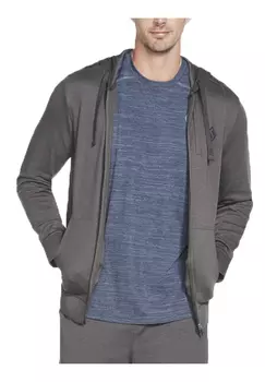Толстовка Skechers Apparel GOknit Pique Full Zip Hoodie, серый