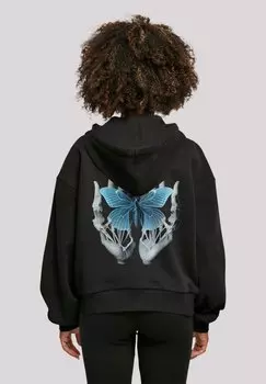 Толстовка SKELETT HAND SCHMETTERLING - Hoodie F4NT4STIC, черный