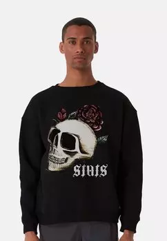 Толстовка SKULL HEAVY Stats, цвет black