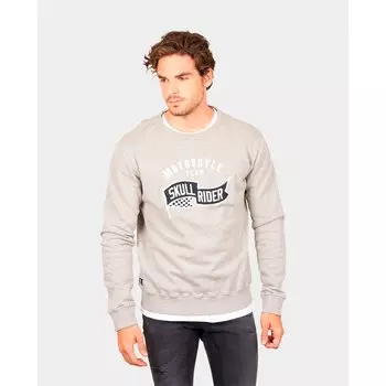 Толстовка Skull Rider Motorcycle Team, серый