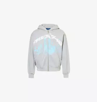 Толстовка Skyline из хлопкового трикотажа с застежкой-молнией спереди Awake Ny, серый