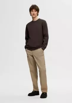 Толстовка SLHEMANUEL Selected, коричневый