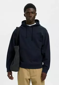 Толстовка SLHRELAXLUKE - Hoodie Selected Homme, цвет Dark Sapphire