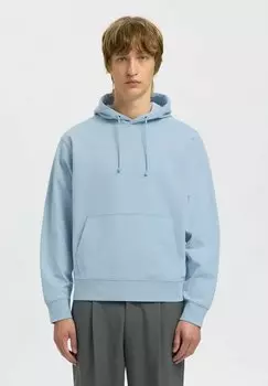 Толстовка SLHRELAXLUKE - Hoodie Selected Homme, светло-голубой