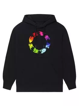 Толстовка Slim Fit из хлопка с круговым принтом Givenchy, черный