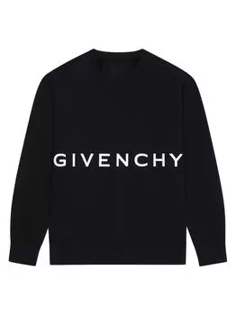 Толстовка Slim Fit из вышивки Felpa Givenchy, черный