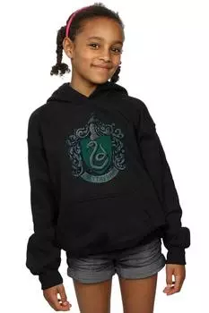 Толстовка Слизерин с потертым гербом Harry Potter, черный