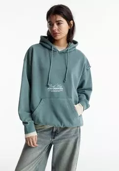 Толстовка Slogan PULL&BEAR, цвет evergreen