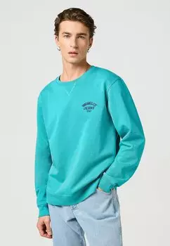 Толстовка SMALL LOGO CREW Wrangler, бирюзовый