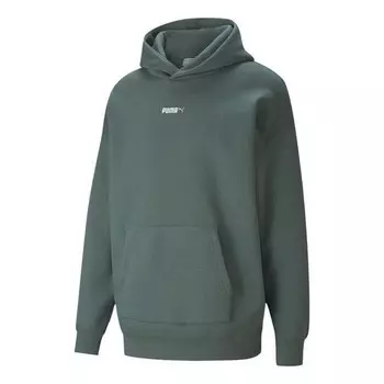 Толстовка small logo hoodie 'green' Puma, зеленый