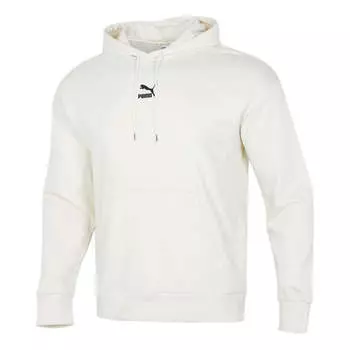 Толстовка small logo hoodie 'white' Puma, белый