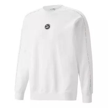 Толстовка small logo long sleeve t-shirt 'white' Puma, белый