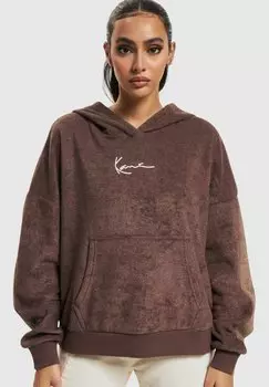 Толстовка SMALL SIGNATURE BLOCK OS Karl Kani, коричневый серо-коричневый