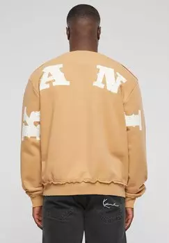 Толстовка SMALL SIGNATURE DISTRESSED OS CREW Karl Kani, цвет sand