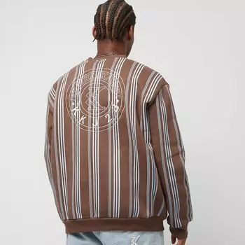 Толстовка Small Signature Striped Crew Karl Kani, цвет brown/light blue