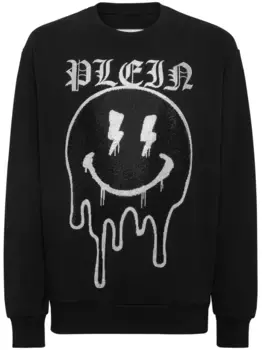 Толстовка Smile со стразами Philipp Plein, черный