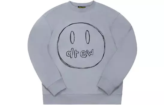 Толстовка Smiley Collection унисекс серая Drew House, серый