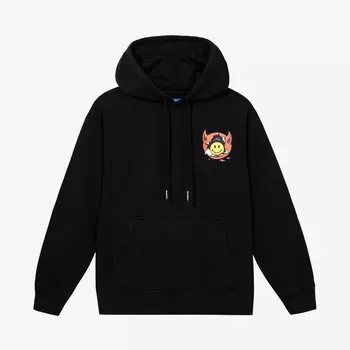 Толстовка Smiley Inner Peace Hoodie 'Washed Black' Market, черный
