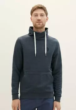 Толстовка SNOOD MIT LOGOPRINT TOM TAILOR, небесный капитан синий белый меланж