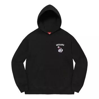 Толстовка snowman hooded sweatshirt 'black white' Supreme, черный