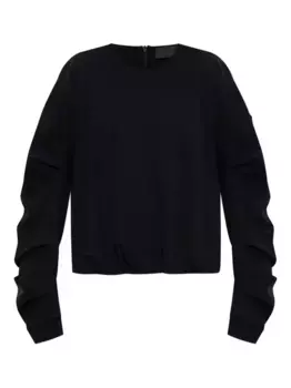 Толстовка со сборками на манжетах MONCLER, черный