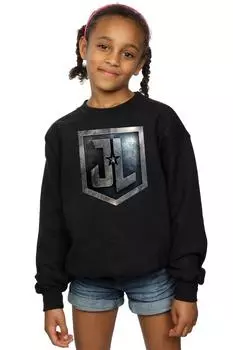 Толстовка со щитом из фильма «Лига справедливости» DC Comics, черный