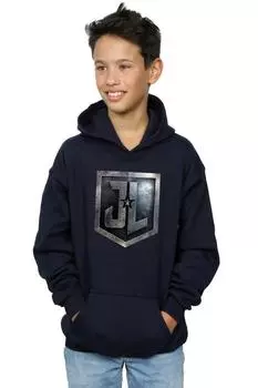 Толстовка со щитом из фильма «Лига справедливости» DC Comics, темно-синий