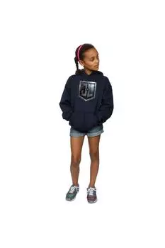 Толстовка со щитом из фильма «Лига справедливости» DC Comics, темно-синий