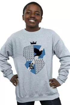 Толстовка со щитом Рейвенкло Harry Potter, серый