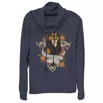Толстовка со шрамом Disney's The Lion King Juniors "Surrounded By Idiots" с воротником-хомутом Licensed Character, темно-синий