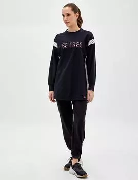 Толстовка со слоганом черная Kayra